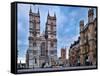 Westminster Abbey (Left) and Broad Sanctuary Building (Right), Westminster, London-Felipe Rodriguez-Framed Stretched Canvas