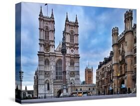 Westminster Abbey (Left) and Broad Sanctuary Building (Right), Westminster, London-Felipe Rodriguez-Stretched Canvas