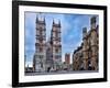 Westminster Abbey (Left) and Broad Sanctuary Building (Right), Westminster, London-Felipe Rodriguez-Framed Photographic Print