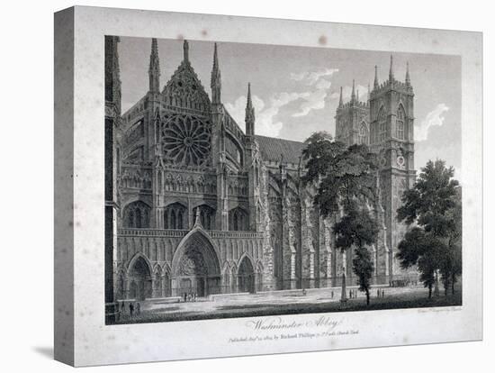 Westminster Abbey, London, 1804-Samuel Rawle-Stretched Canvas