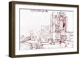 Westminster Abbey London --Wenceslaus Hollar-Framed Giclee Print