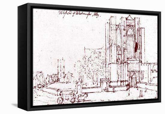 Westminster Abbey London --Wenceslaus Hollar-Framed Stretched Canvas