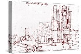 Westminster Abbey London --Wenceslaus Hollar-Stretched Canvas