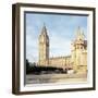 Westminster and Big Ben with Millennium Wheel in the background-null-Framed Photographic Print