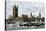 Westminster and the Houses of Parliament from the Thames, 1800s-null-Stretched Canvas