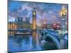 Westminster at Christmas-Dominic Davison-Mounted Art Print