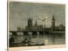 Westminster at Night-Lucien Marcelin Gautier-Stretched Canvas