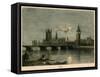 Westminster at Night-Lucien Marcelin Gautier-Framed Stretched Canvas