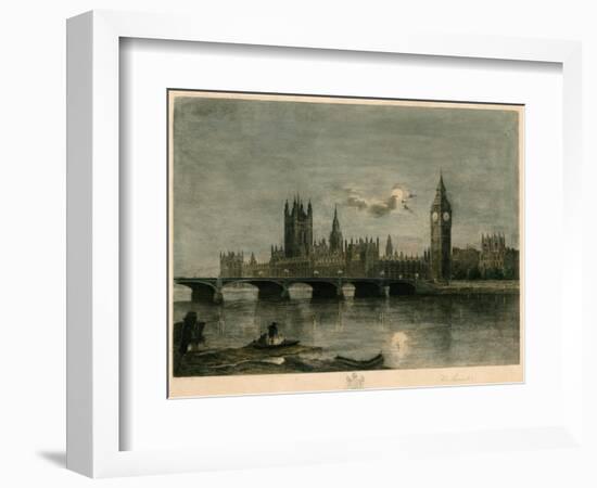 Westminster at Night-Lucien Marcelin Gautier-Framed Giclee Print