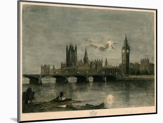 Westminster at Night-Lucien Marcelin Gautier-Mounted Giclee Print