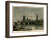 Westminster at Night-Lucien Marcelin Gautier-Framed Giclee Print