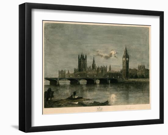 Westminster at Night-Lucien Marcelin Gautier-Framed Giclee Print