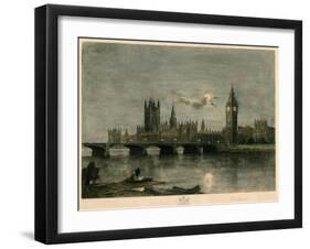 Westminster at Night-Lucien Marcelin Gautier-Framed Giclee Print