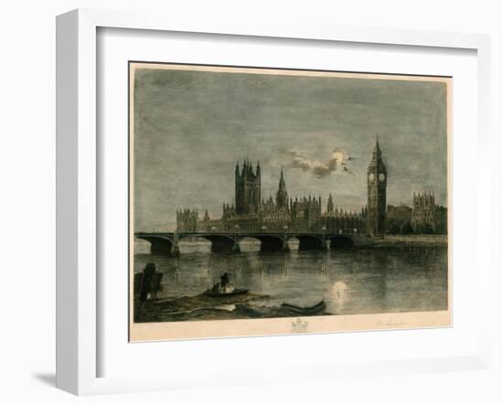 Westminster at Night-Lucien Marcelin Gautier-Framed Giclee Print