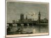 Westminster at Night-Lucien Marcelin Gautier-Mounted Giclee Print