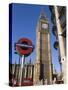 Westminster, Big Ben and Underground, Subway Sign, London, England-Steve Vidler-Stretched Canvas