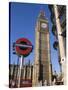 Westminster, Big Ben and Underground, Subway Sign, London, England-Steve Vidler-Stretched Canvas