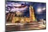 Westminster & Big Ben By Night-null-Mounted Art Print