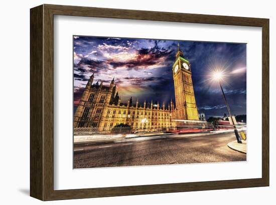 Westminster & Big Ben By Night-null-Framed Art Print