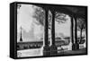 Westminster Bridge and Big Ben from the Terrace of St Thomas's Hospital, 1926-1927-null-Framed Stretched Canvas