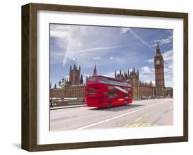 Westminster Bridge and the Houses of Parliament, Westminster, London, England, UK, Europe-Julian Elliott-Framed Photographic Print