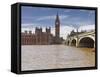 Westminster Bridge and the Houses of Parliament, Westminster, London, England, UK, Europe-Julian Elliott-Framed Stretched Canvas