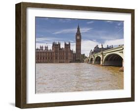 Westminster Bridge and the Houses of Parliament, Westminster, London, England, UK, Europe-Julian Elliott-Framed Photographic Print