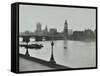 Westminster Bridge and the Palace of Westminster with Big Ben, London, 1934-null-Framed Stretched Canvas