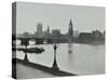 Westminster Bridge and the Palace of Westminster with Big Ben, London, 1934-null-Stretched Canvas