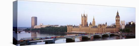 Westminster Bridge, Big Ben, Houses of Parliament, Westminster, London, England-null-Stretched Canvas