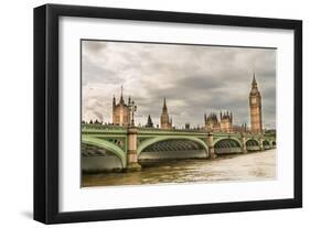 Westminster Bridge Big Ben UK-null-Framed Art Print