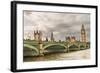 Westminster Bridge Big Ben UK-null-Framed Art Print