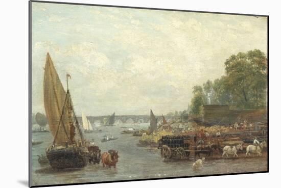 Westminster Bridge, C.1820-30-Frederick Nash-Mounted Giclee Print