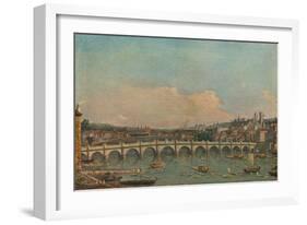 'Westminster Bridge', c1746-Canaletto-Framed Giclee Print