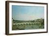 Westminster Bridge from the North with Lambeth Palace in Distance-Canaletto-Framed Giclee Print