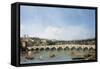 Westminster Bridge from the North-Canaletto-Framed Stretched Canvas