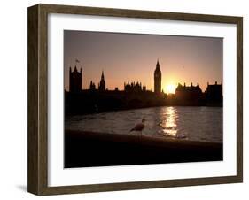 Westminster Bridge, Houses of Parliament, and Big Ben, UNESCO World Heritage Site, London, England-Sara Erith-Framed Photographic Print