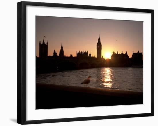 Westminster Bridge, Houses of Parliament, and Big Ben, UNESCO World Heritage Site, London, England-Sara Erith-Framed Photographic Print