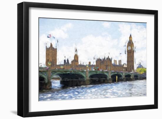 Westminster Bridge - In the Style of Oil Painting-Philippe Hugonnard-Framed Giclee Print