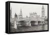 Westminster Bridge, London, UK-Vincent Booth-Framed Stretched Canvas