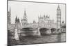 Westminster Bridge, London, UK-Vincent Booth-Mounted Giclee Print