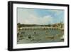 Westminster Bridge, London, with the Lord Mayor's Procession on the Thames-Canaletto-Framed Giclee Print