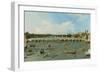 Westminster Bridge, London, with the Lord Mayor's Procession on the Thames-Canaletto-Framed Giclee Print