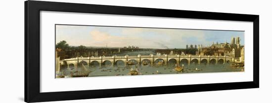 Westminster Bridge, London-Antonio Canaletto-Framed Premium Giclee Print