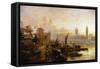 Westminster Bridge, London-Claude T. Stanfield Moore-Framed Stretched Canvas