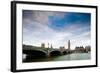 Westminster Bridge over the Thames with the Big Ben and the City of Westminster on the Background-Felipe Rodriguez-Framed Photographic Print