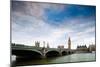 Westminster Bridge over the Thames with the Big Ben and the City of Westminster on the Background-Felipe Rodriguez-Mounted Photographic Print