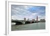 Westminster Bridge over the Thames with the Big Ben and the City of Westminster on the Background-Felipe Rodriguez-Framed Photographic Print