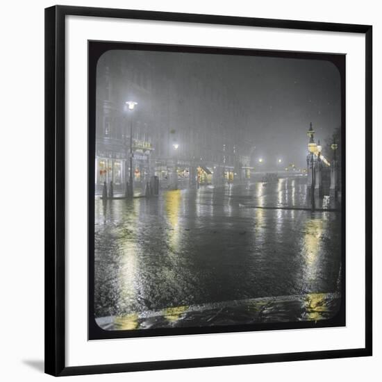 Westminster Bridge Street by Night-null-Framed Photographic Print