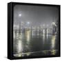 Westminster Bridge Street by Night-null-Framed Stretched Canvas